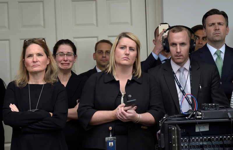 White House staffers on Wednesday, November 9, 2016 (AP Photo/Susan Walsh)